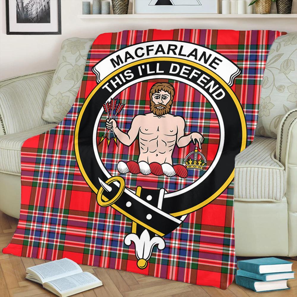 MacFarlane Modern Tartan Crest Premium Blanket