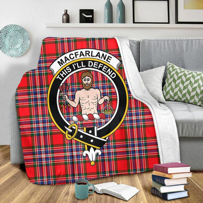 MacFarlane Modern Tartan Crest Premium Blanket