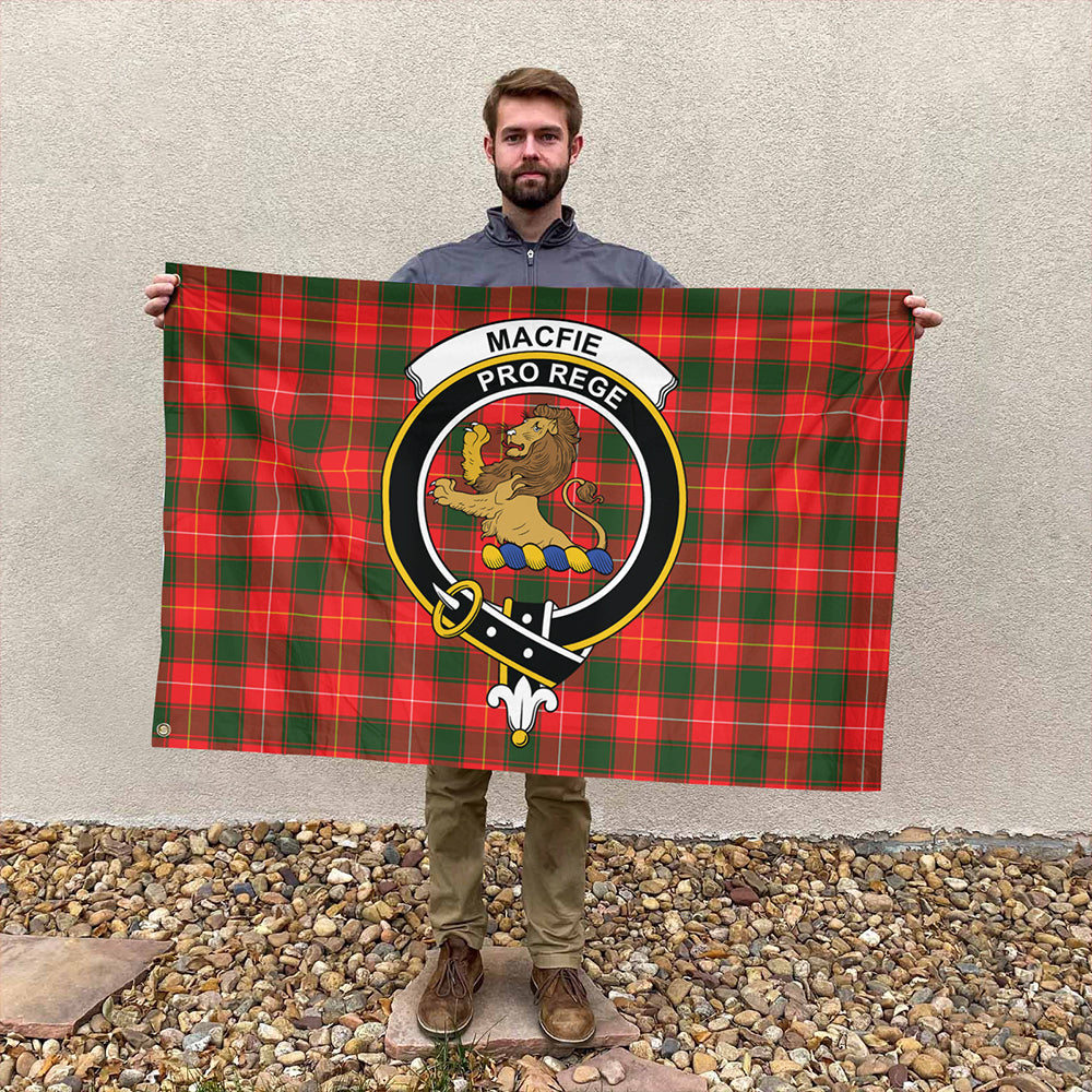 MacFie Tartan Classic Crest House Flag