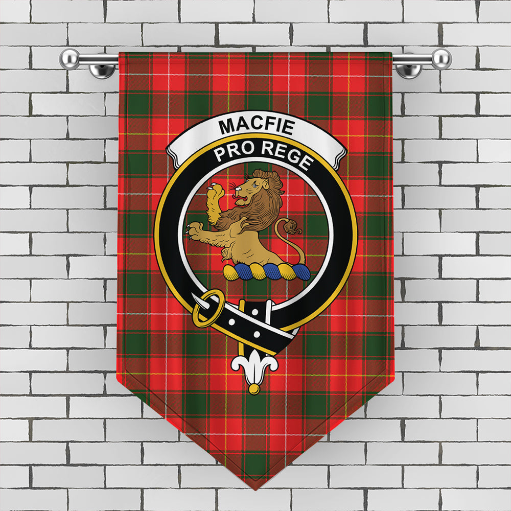 MacFie Tartan Crest Gonfalon