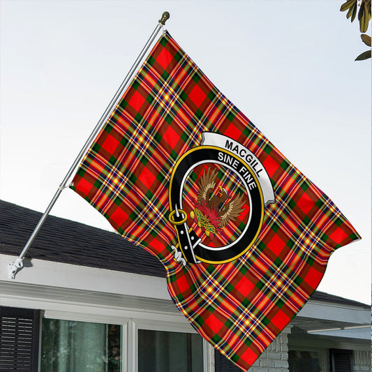 MacGill Modern Tartan Classic Crest House Flag