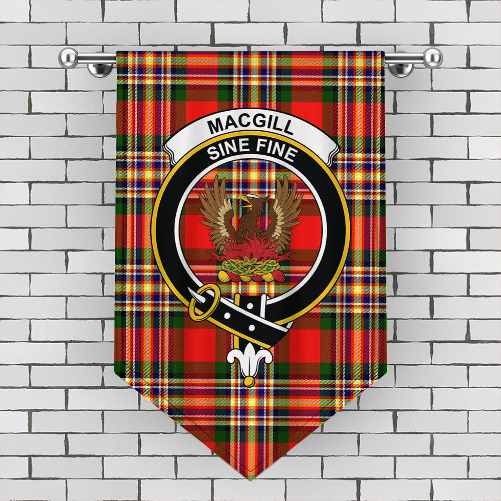 MacGill Modern Tartan Crest Gonfalon