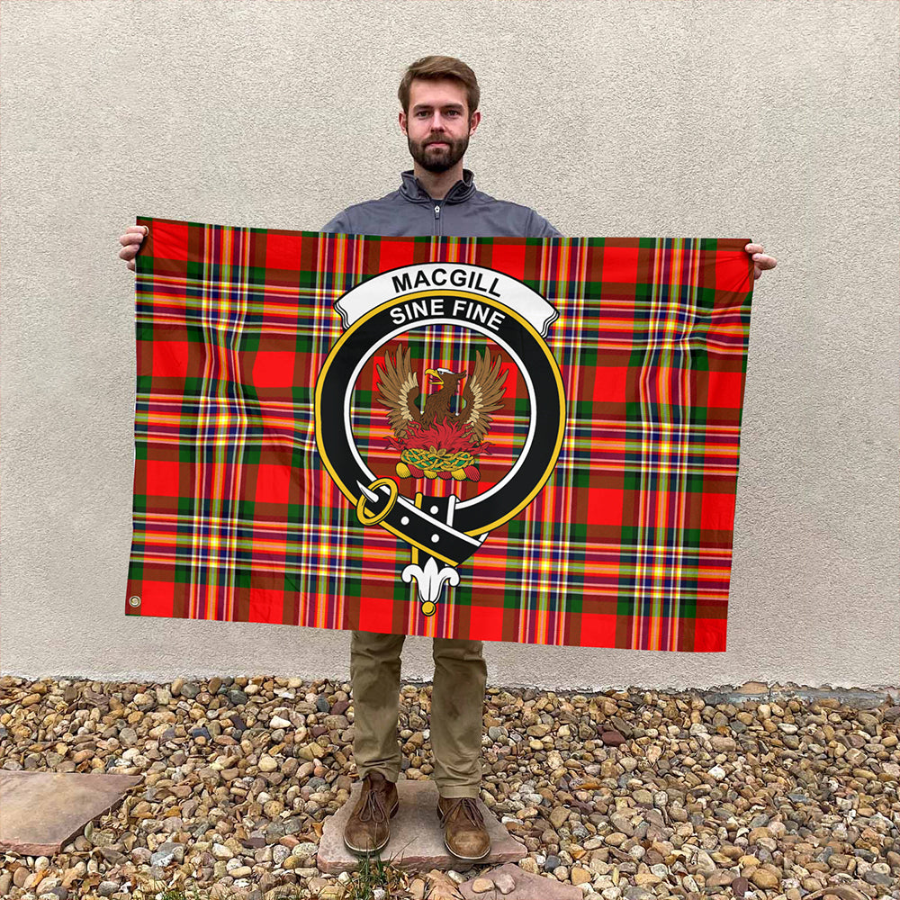 MacGill Modern Tartan Classic Crest House Flag