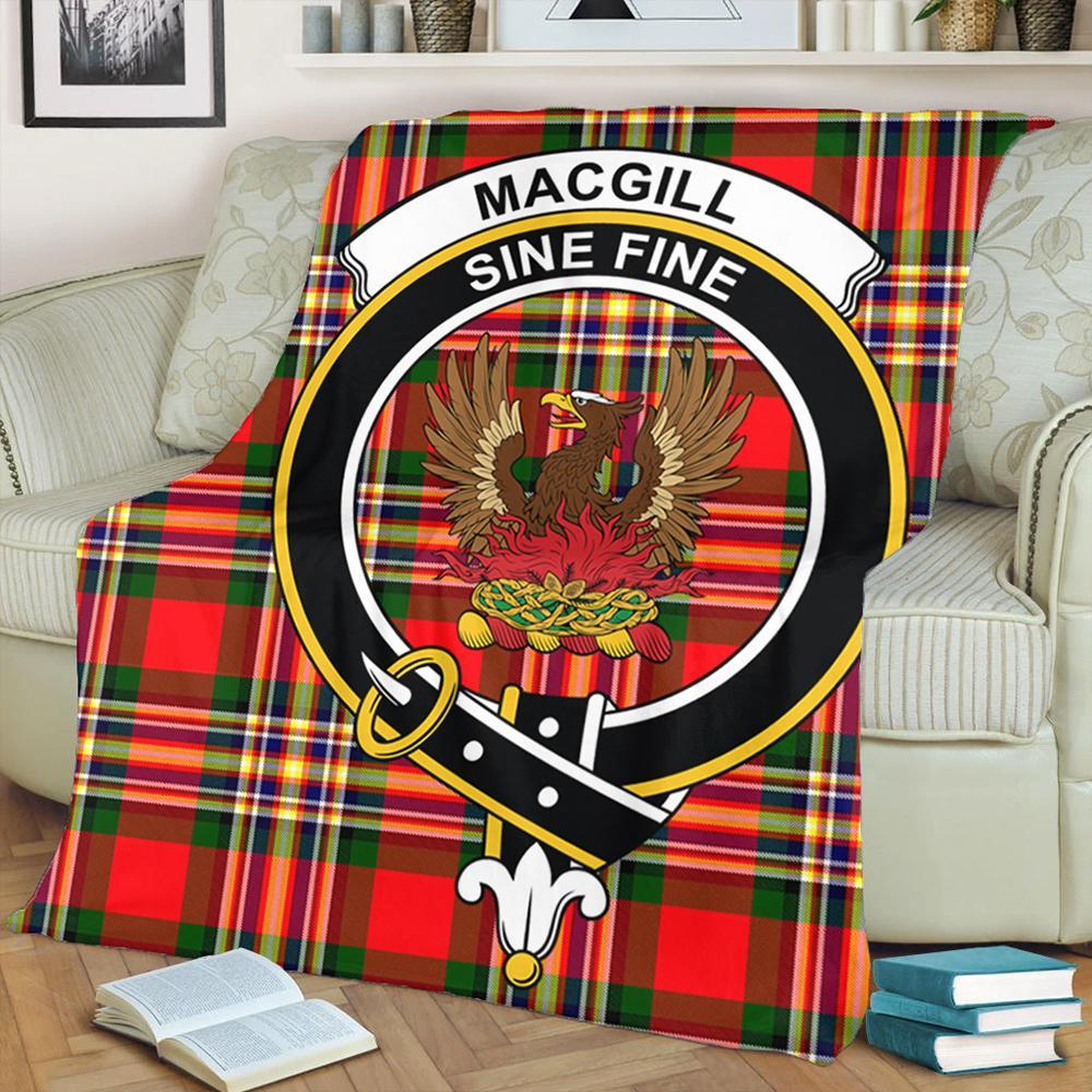 MacGill Modern Tartan Crest Premium Blanket