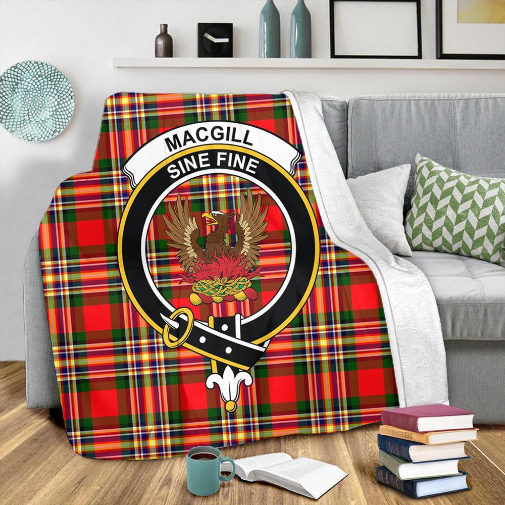 MacGill Modern Tartan Crest Premium Blanket