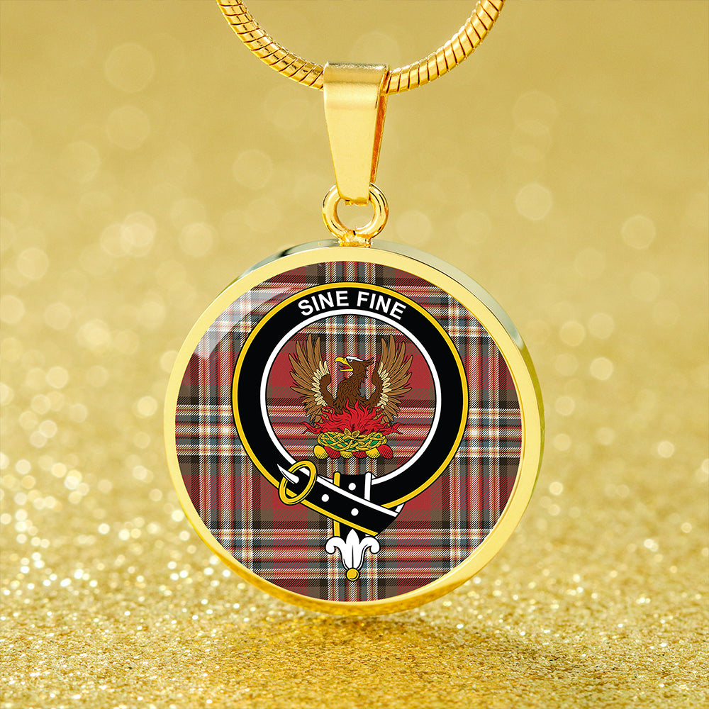 MacGill Weathered Tartan Crest Circle Necklace