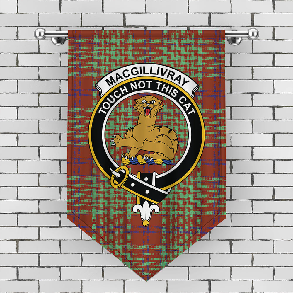 MacGillivray Hunting Ancient Tartan Crest Gonfalon