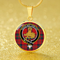 MacGillivray Modern Tartan Crest Circle Necklace