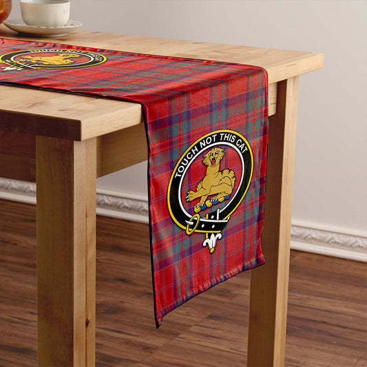 MacGillivray Weathered Tartan Crest Table Runner