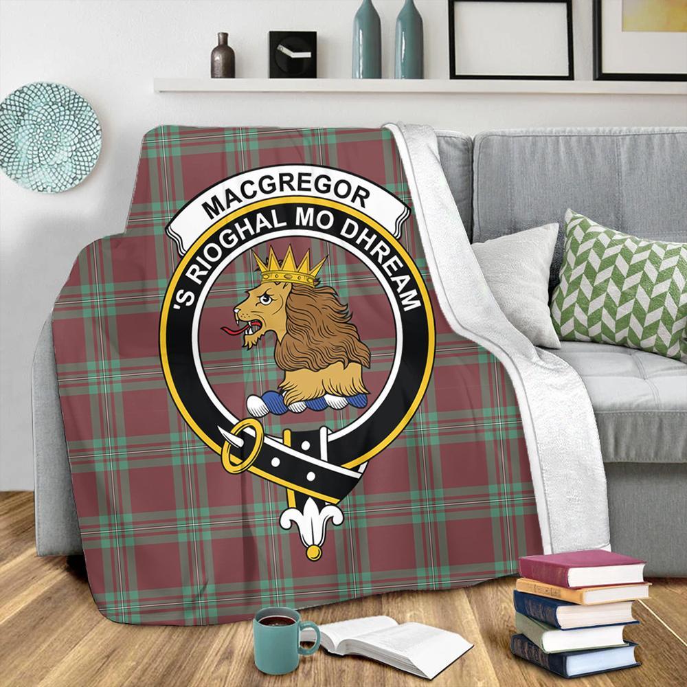 MacGregor Hunting Ancient Tartan Crest Premium Blanket