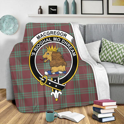 MacGregor Hunting Ancient Tartan Crest Premium Blanket