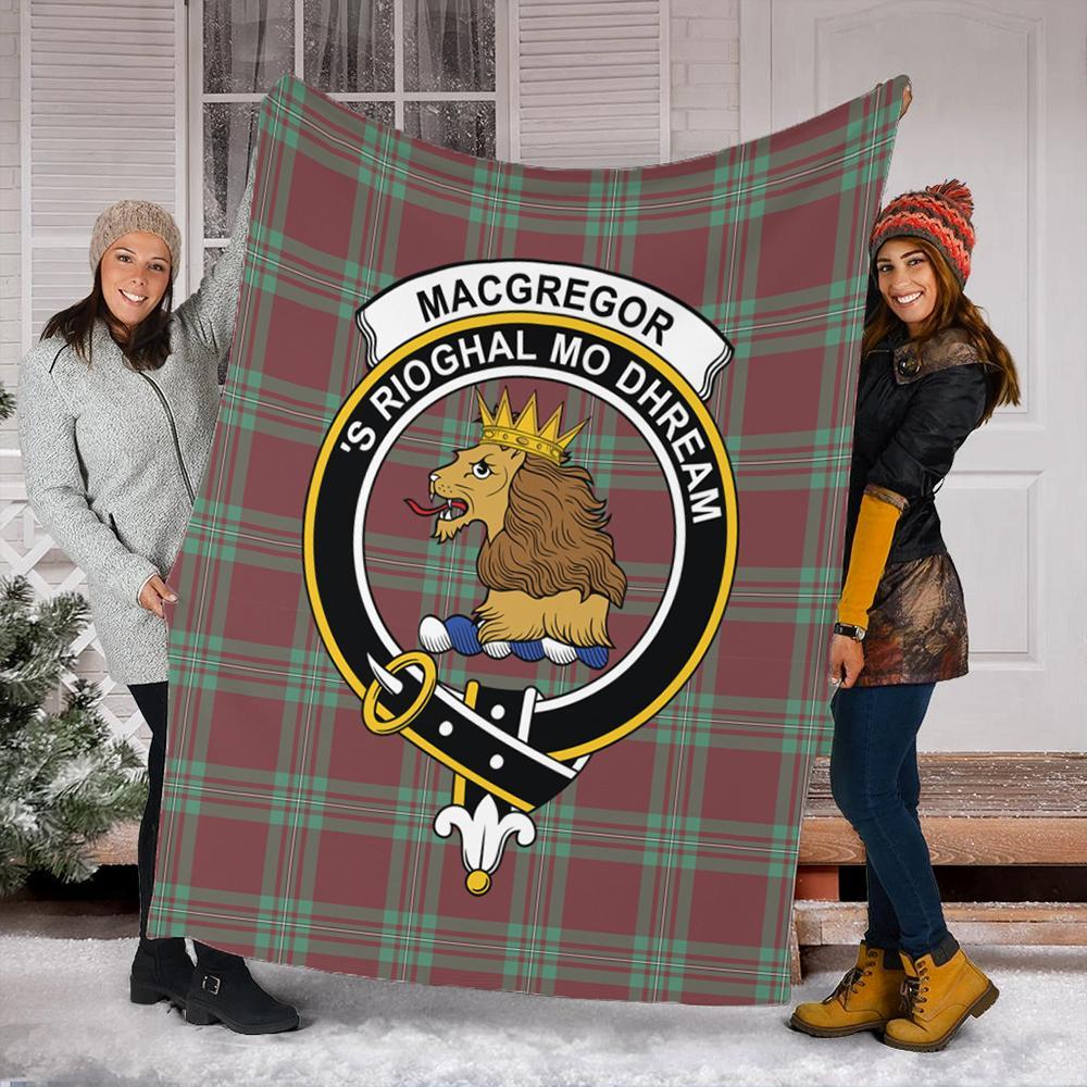 MacGregor Hunting Ancient Tartan Crest Premium Blanket