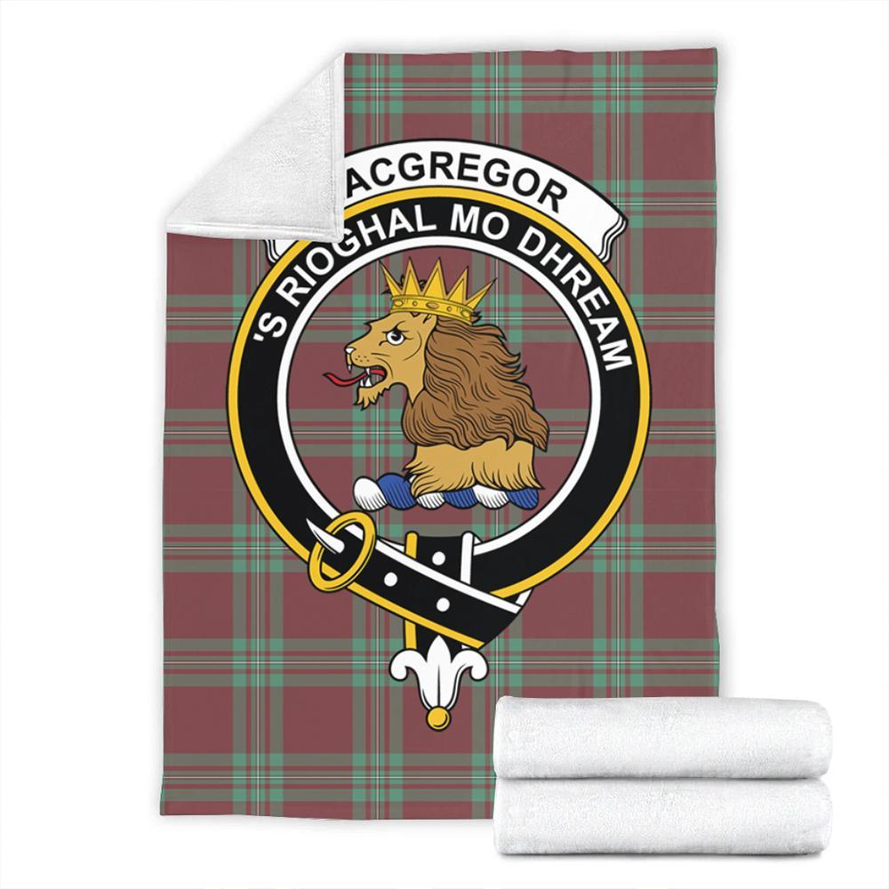 MacGregor Hunting Ancient Tartan Crest Premium Blanket