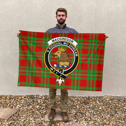 MacGregor Modern Tartan Classic Crest House Flag