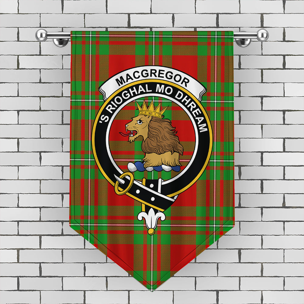 MacGregor Modern Tartan Crest Gonfalon