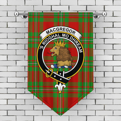 MacGregor Modern Tartan Crest Gonfalon