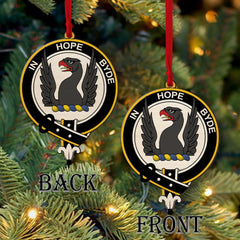 MacIan Tartan Crest Wood Acrylic Ornament