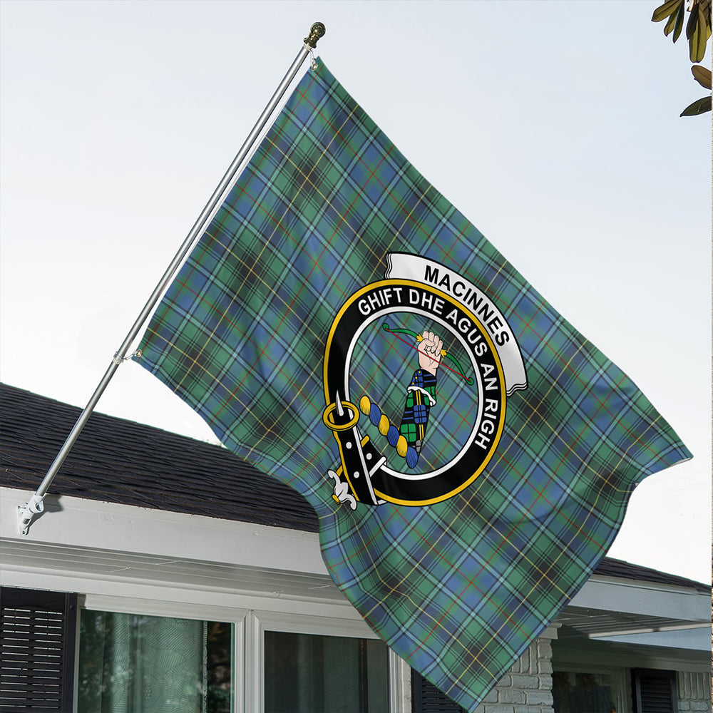 MacInnes Ancient Tartan Classic Crest House Flag