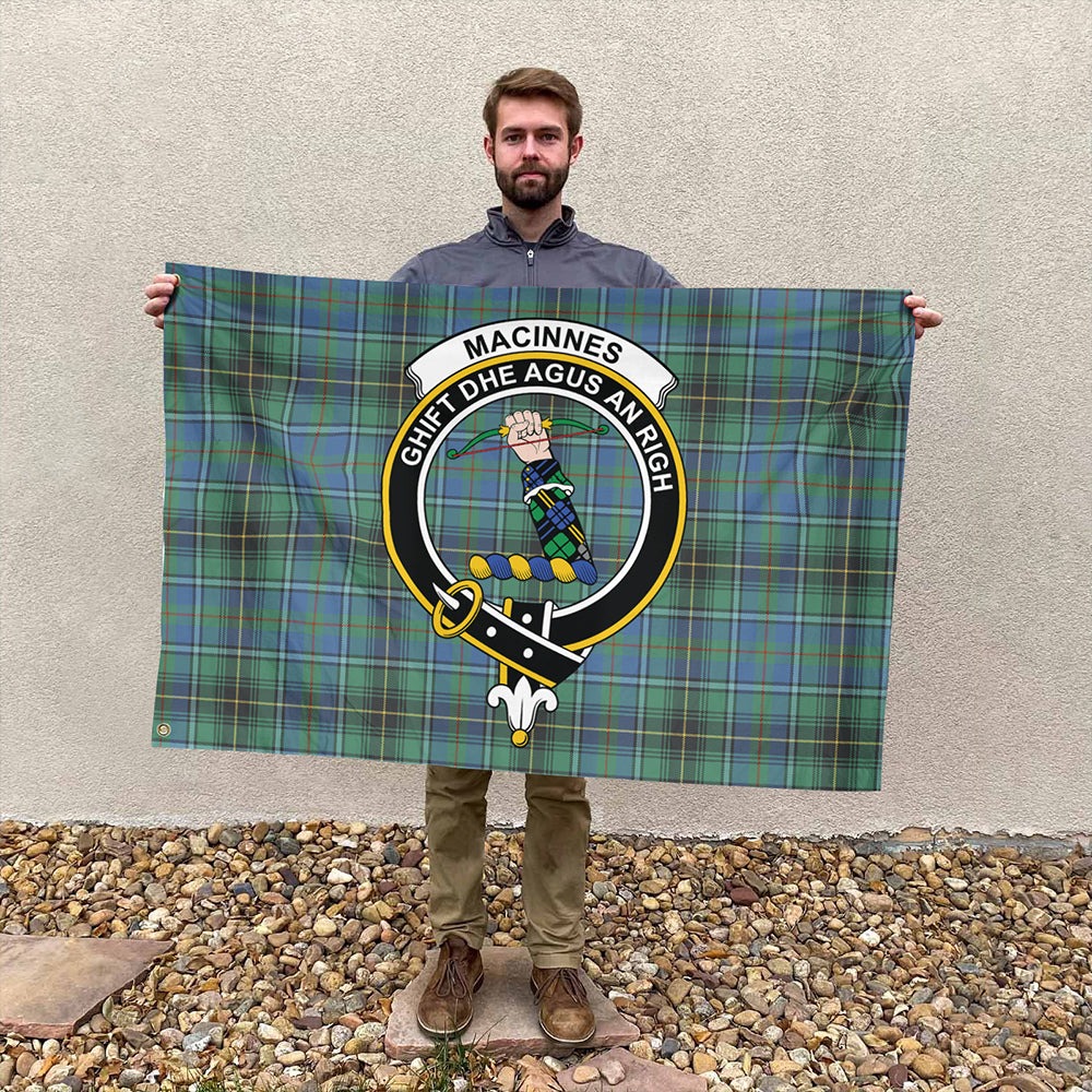 MacInnes Ancient Tartan Classic Crest House Flag