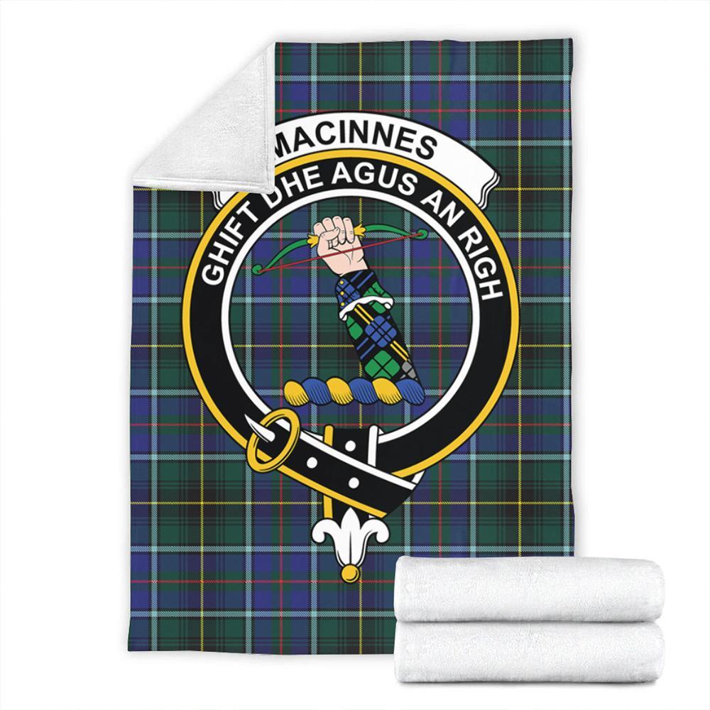 MacInnes Modern Tartan Crest Premium Blanket