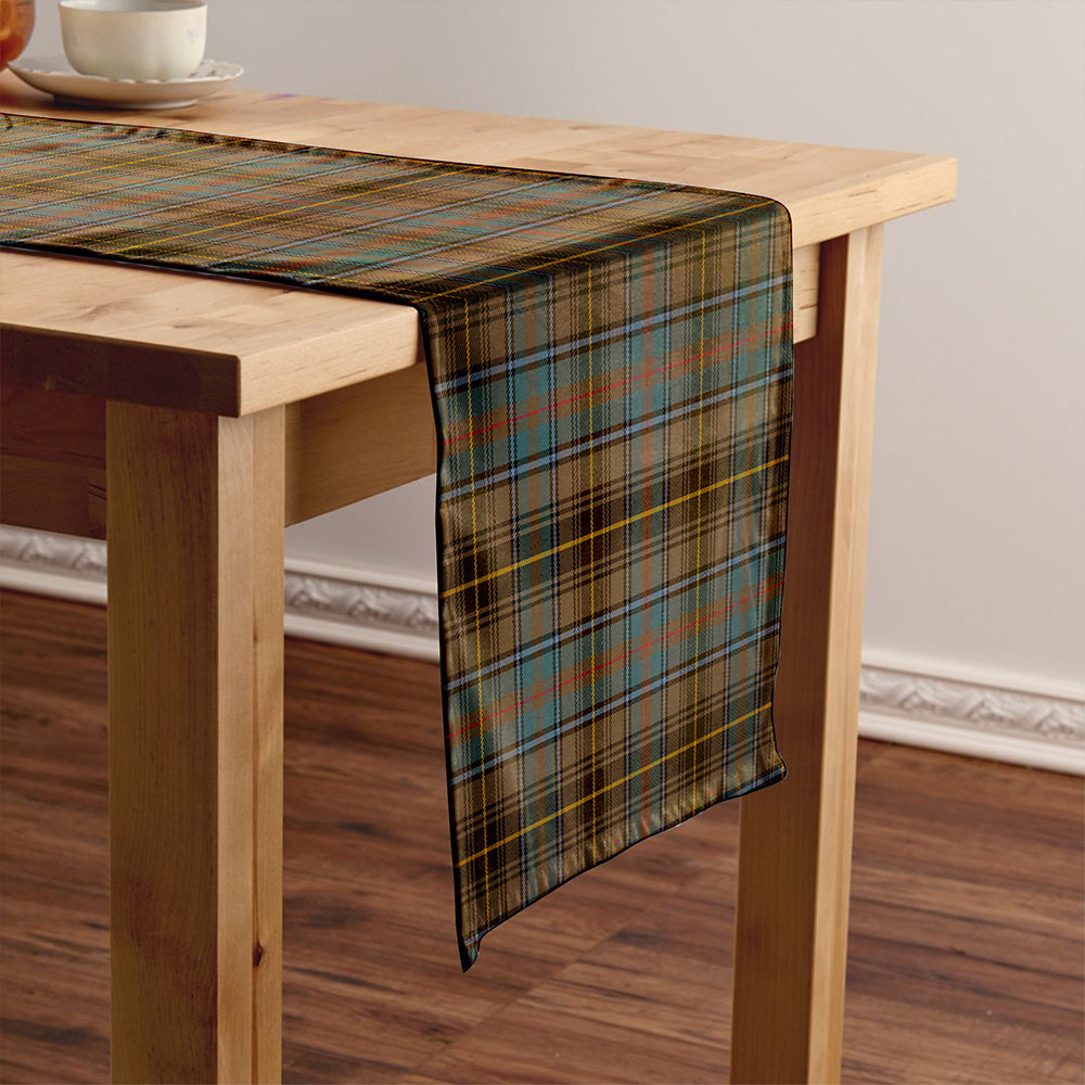 MacInnes Weathered Tartan Crest Table Runner