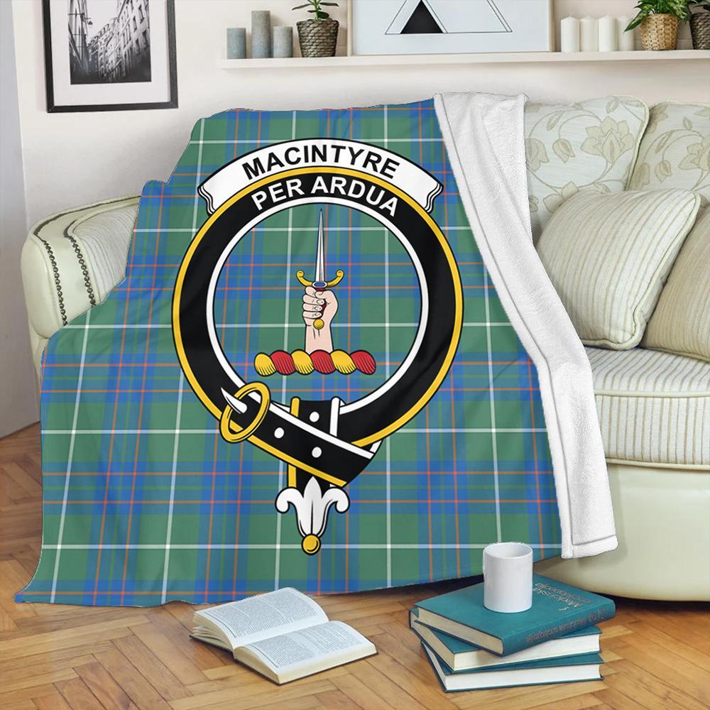 MacIntyre Hunting Ancient Tartan Crest Premium Blanket