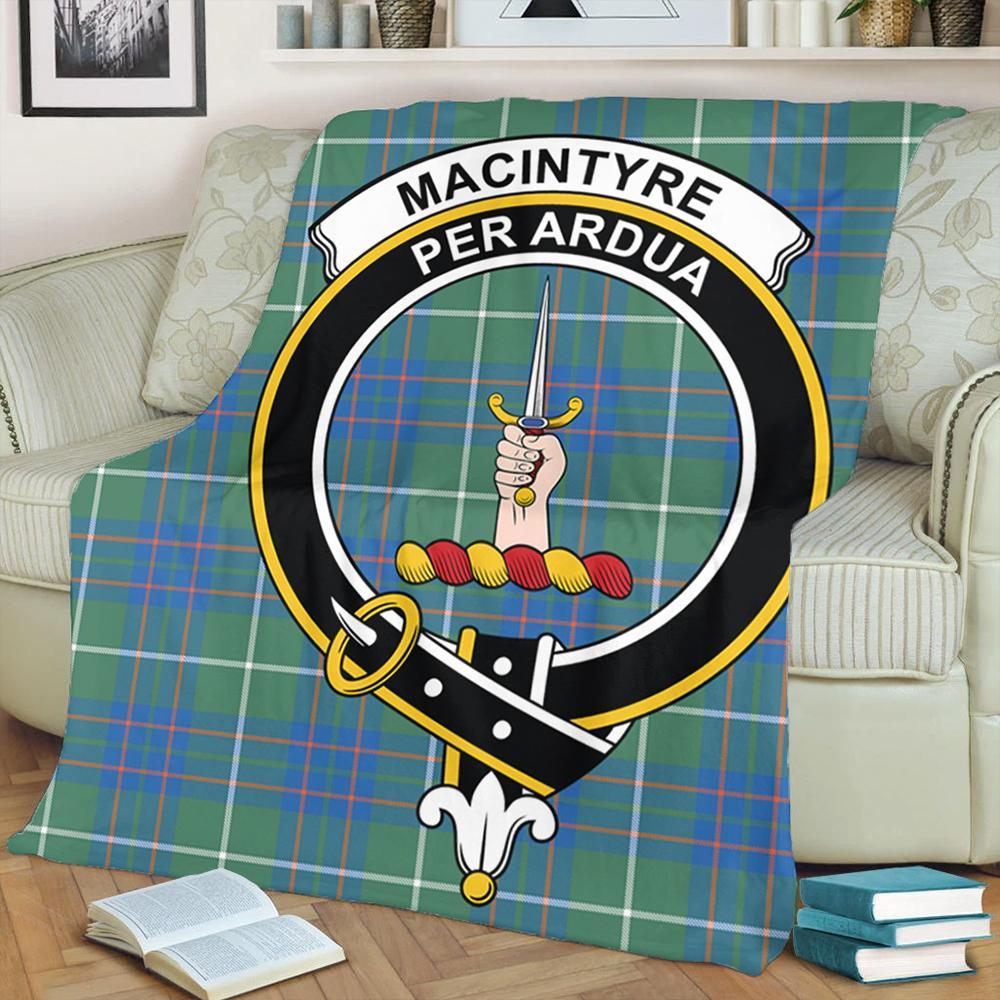 MacIntyre Hunting Ancient Tartan Crest Premium Blanket