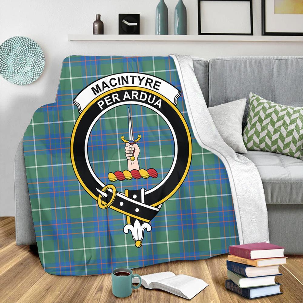 MacIntyre Hunting Ancient Tartan Crest Premium Blanket