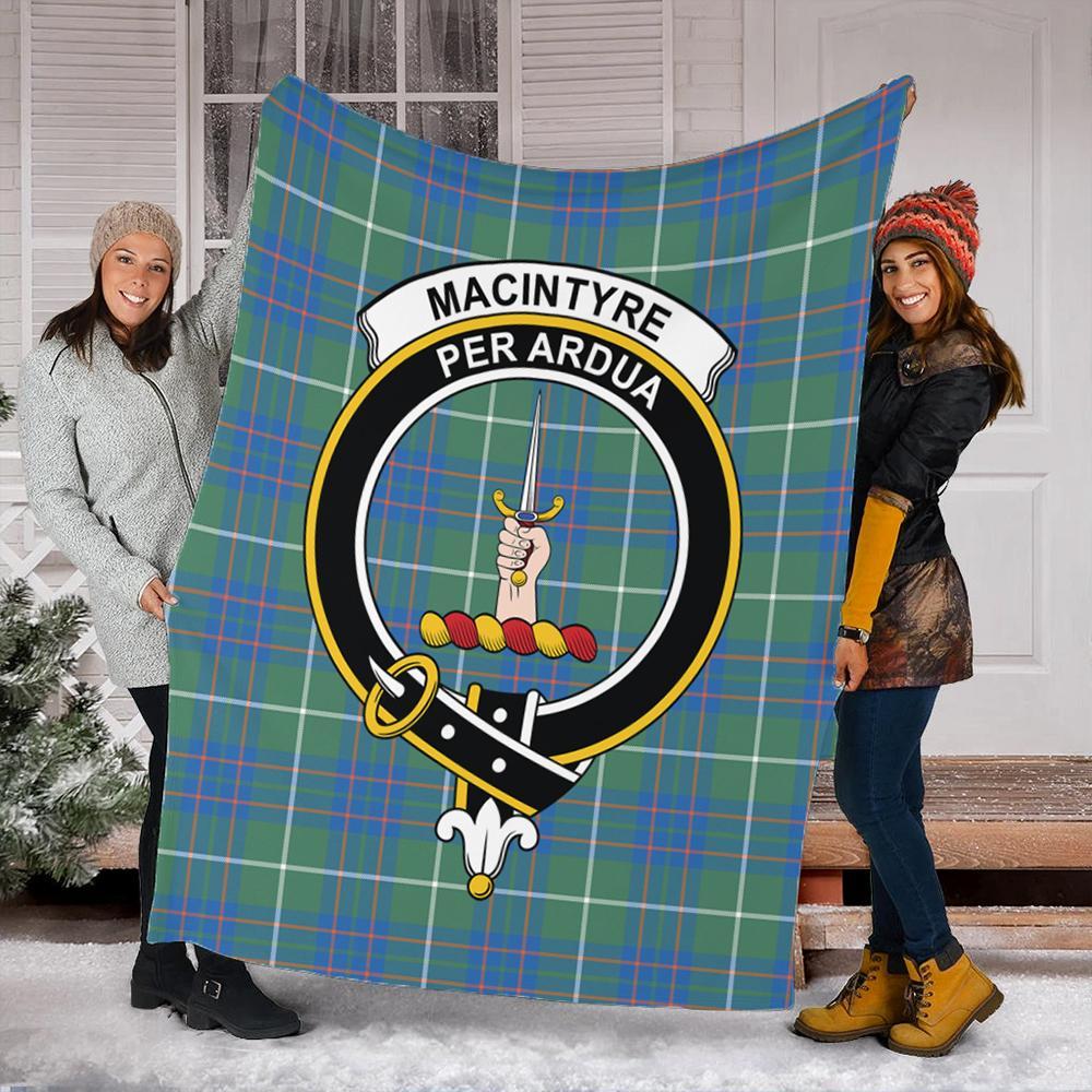 MacIntyre Hunting Ancient Tartan Crest Premium Blanket