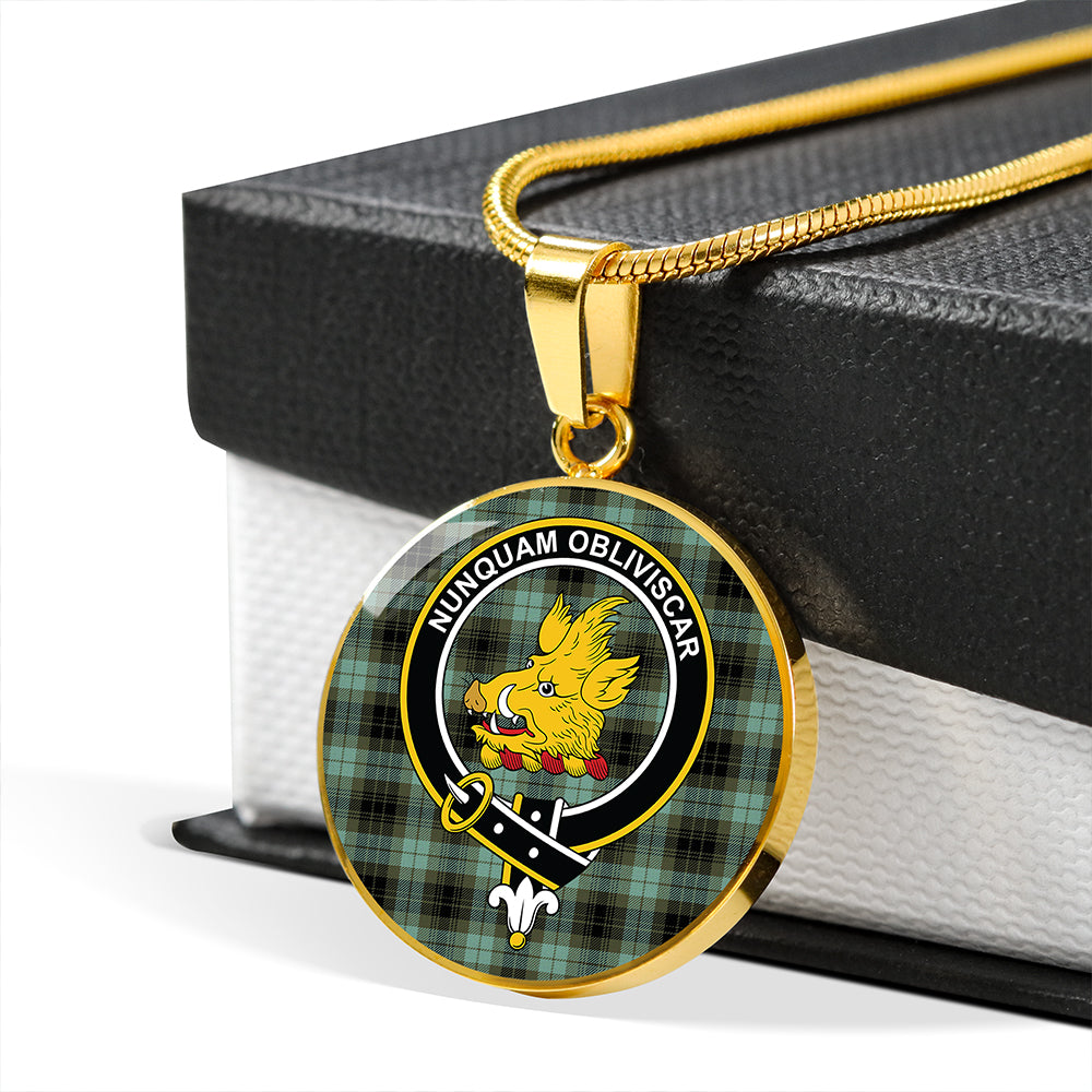 MacIver Ancient Tartan Crest Circle Necklace