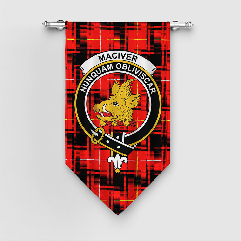 MacIver Modern Tartan Crest Gonfalon