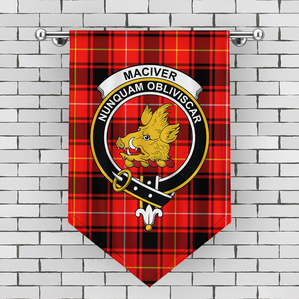 MacIver Modern Tartan Crest Gonfalon