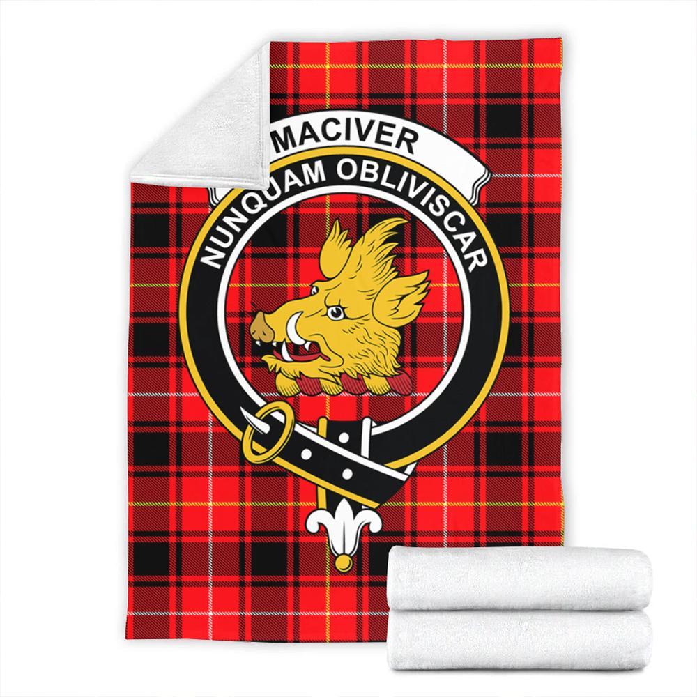 MacIver Modern Tartan Crest Premium Blanket