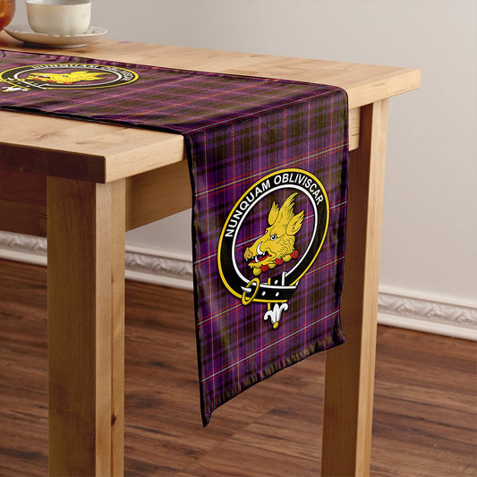 MacIver of Strome Weathered Tartan Crest Table Runner