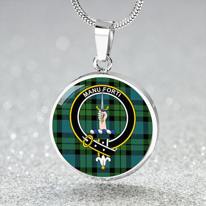 MacKay Ancient Tartan Crest Circle Necklace