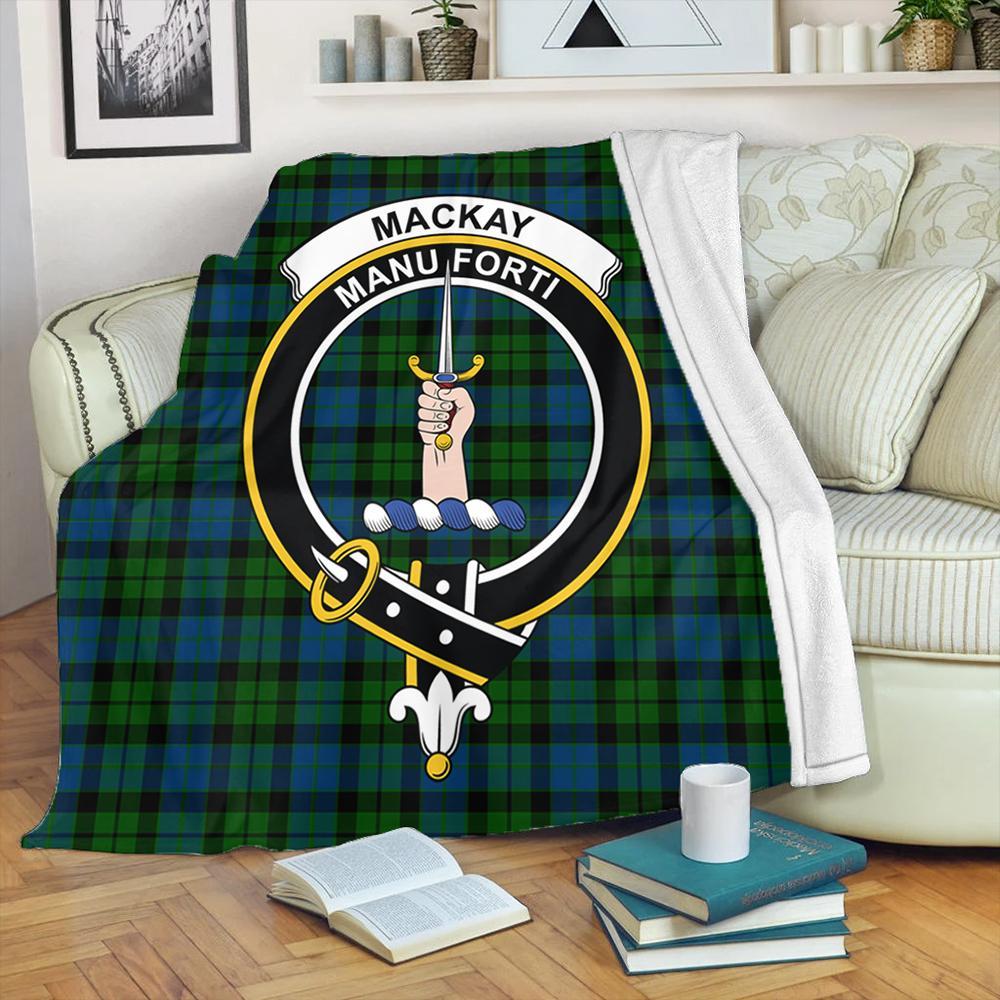 MacKay Modern Tartan Crest Premium Blanket