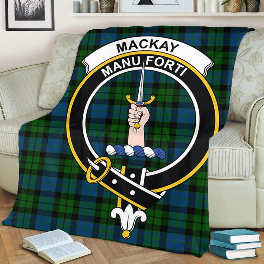 MacKay Modern Tartan Crest Premium Blanket