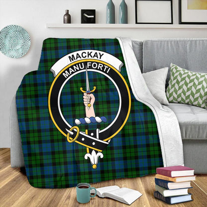 MacKay Modern Tartan Crest Premium Blanket