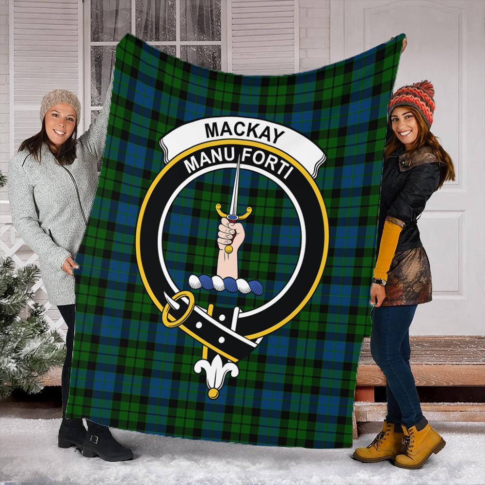 MacKay Modern Tartan Crest Premium Blanket