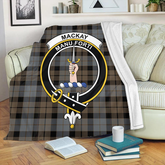 MacKay Weathered Tartan Crest Premium Blanket