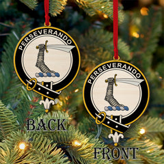 MacKellar Tartan Crest Wood Acrylic Ornament