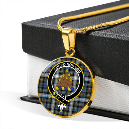 MacKenzie Dress #2 Ancient Tartan Crest Circle Necklace