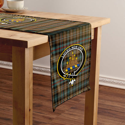 MacKenzie Weathered Tartan Crest Table Runner