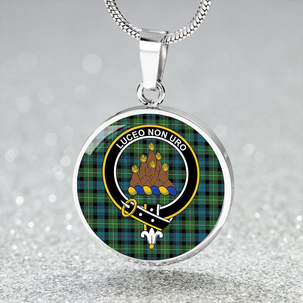 MacKenzie (Seaforth) Highland No 2 Ancient Tartan Crest Circle Necklace