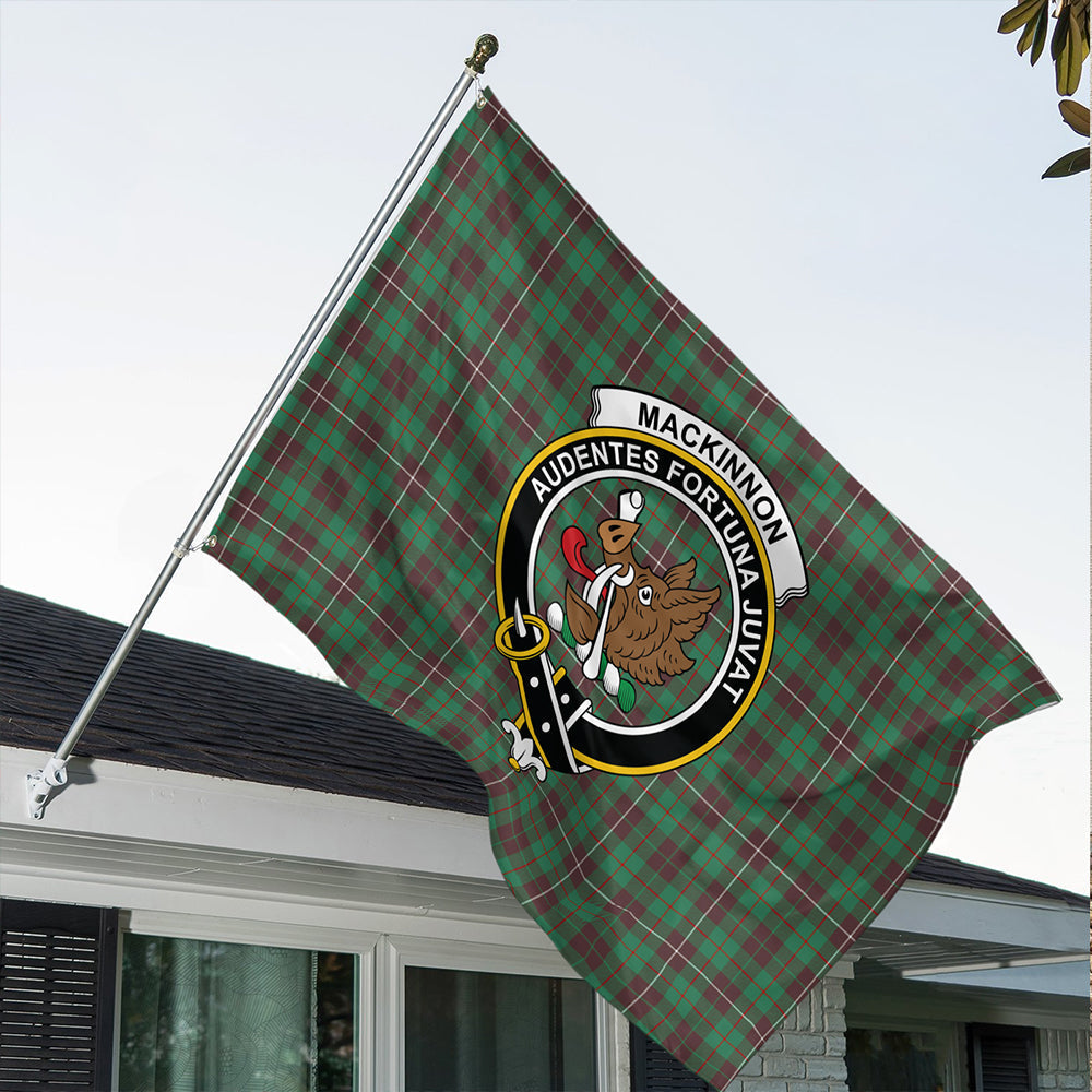 MacKinnon Hunting Ancient Tartan Classic Crest House Flag