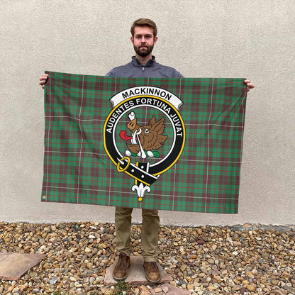 MacKinnon Hunting Ancient Tartan Classic Crest House Flag