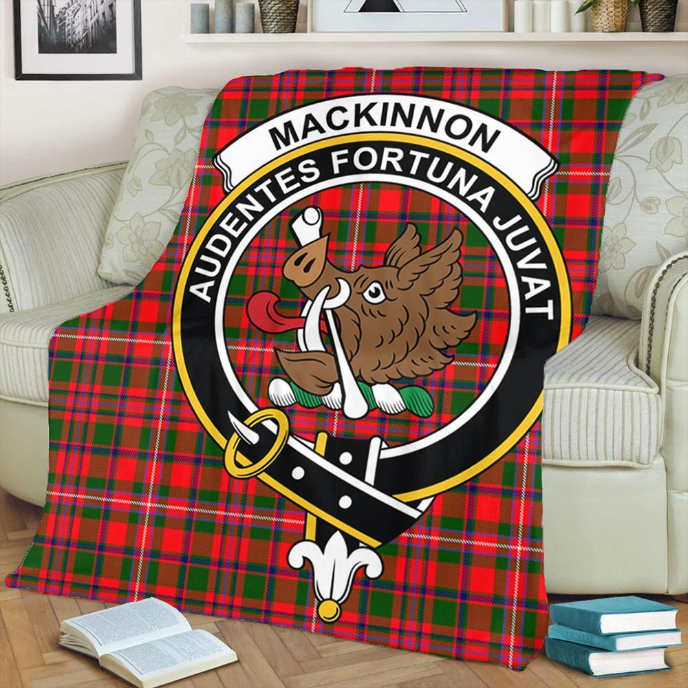 MacKinnon Modern Tartan Crest Premium Blanket