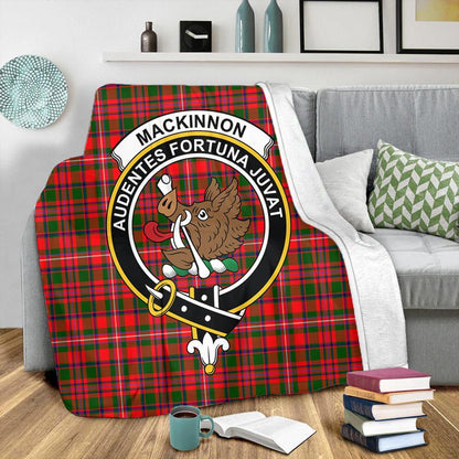 MacKinnon Modern Tartan Crest Premium Blanket