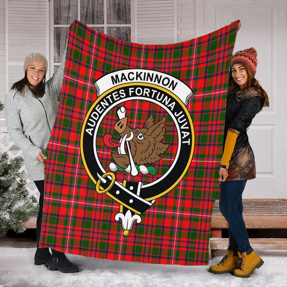 MacKinnon Modern Tartan Crest Premium Blanket