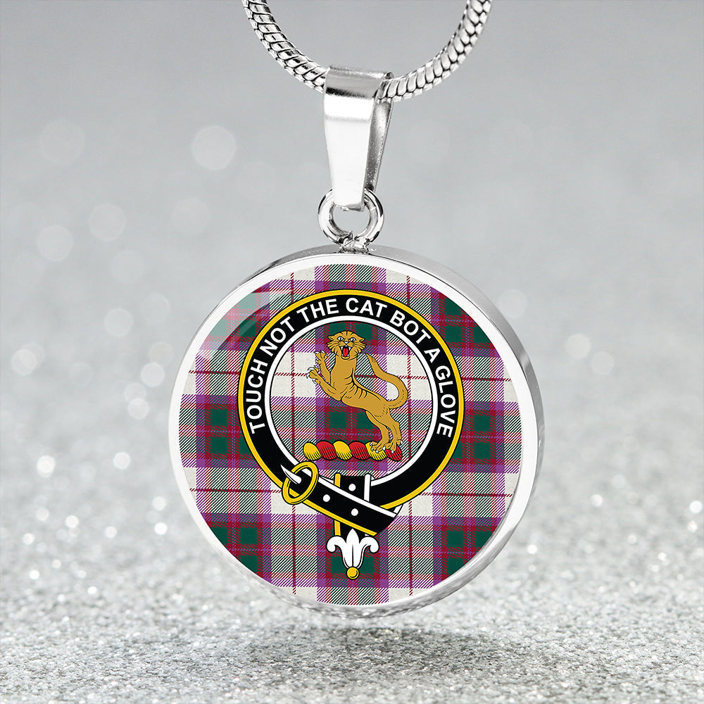 MacKintosh Artefact Modern Tartan Crest Circle Necklace